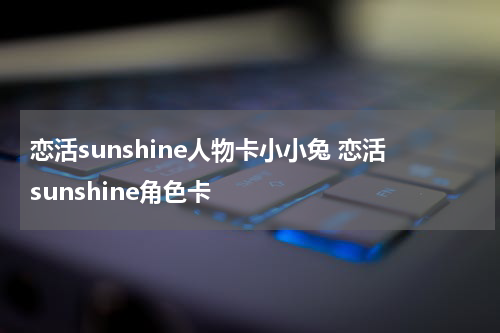 恋活sunshine人物卡小小兔 恋活sunshine角色卡