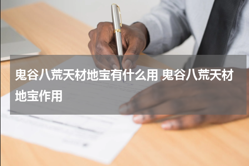 鬼谷八荒天材地宝有什么用 鬼谷八荒天材地宝作用