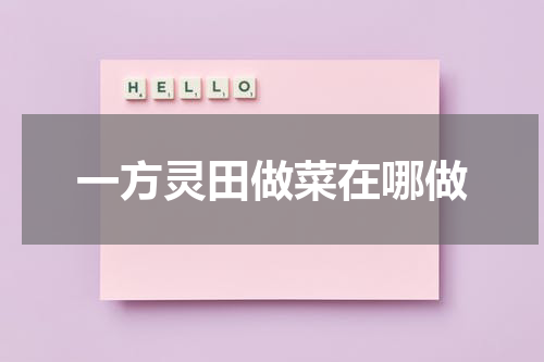 一方灵田做菜在哪做
