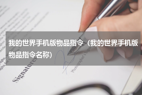 我的世界手机版物品指令（我的世界手机版物品指令名称）