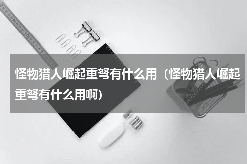 怪物猎人崛起重弩有什么用(怪物猎人崛起重弩有什么用啊)