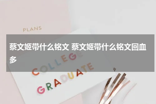 蔡文姬带什么铭文 蔡文姬带什么铭文回血多