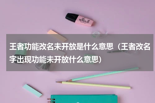 王者功能改名未开放是什么意思(王者改名字出现功能未开放什么意思)