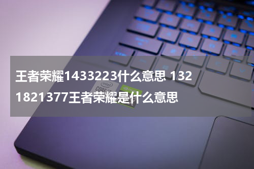 王者荣耀1433223什么意思 1321821377王者荣耀是什么意思