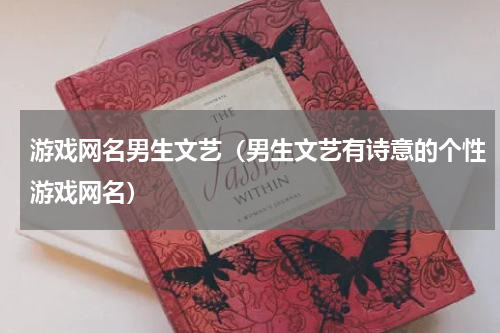 游戏网名男生文艺（男生文艺有诗意的个性游戏网名）