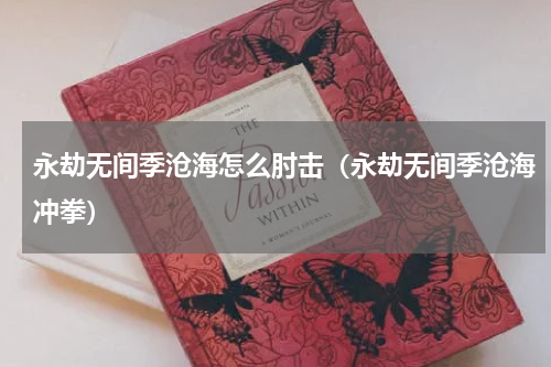 永劫无间季沧海怎么肘击（永劫无间季沧海冲拳）